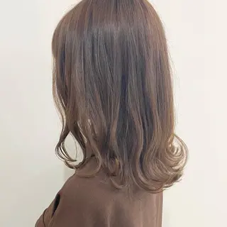 ミディアム カラー お洒落パーマ/ 艶カラー/michiのヘアスタイル