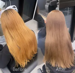 ロング カラー も ものヘアスタイル