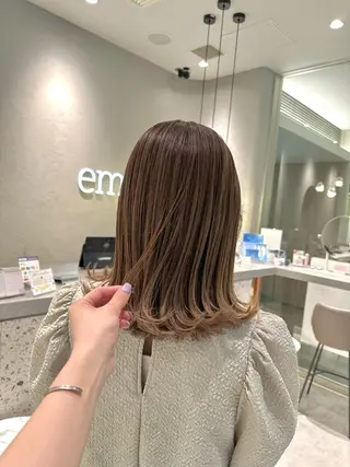 ミディアム カラー 高松 沙耶のヘアスタイル