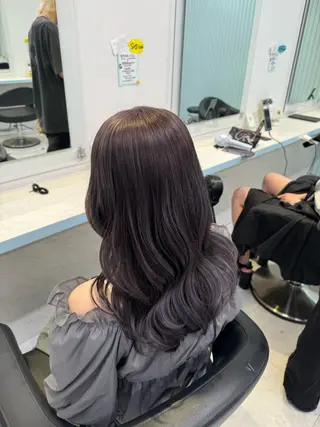 ロング カラー 🩷モテ髪&透明感 🩷ミルクティー🩷のヘアスタイル