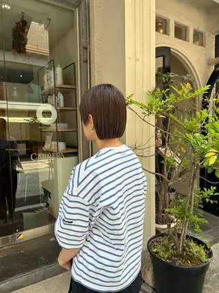 ショート 水原波津輝/ボブ /ニュアンスパーマのヘアスタイル