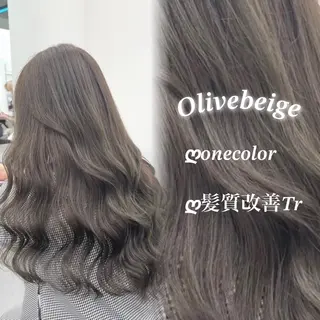 ロング カラー NAMI🤎ブラウン &ミルクティー🤍のヘアスタイル
