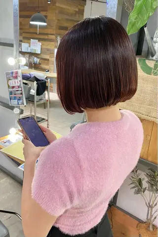 ミディアム カラー 菊地 紗矢のヘアスタイル
