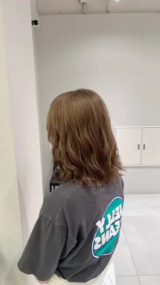 ミディアム カラー 髪質改善/レイヤー 兼折楓馬のヘアスタイル