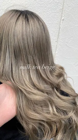 セミロング カラー 縮毛矯正とレイヤー /杉村凜汰郎のヘアスタイル