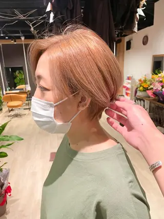 ショート カラー 髪質改善/ブリーチ 田代 龍我のヘアスタイル