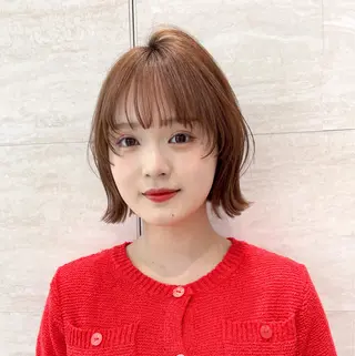 ミディアム カラー 💖美髪矯正/韓国 /ボブ💖ユイのヘアスタイル