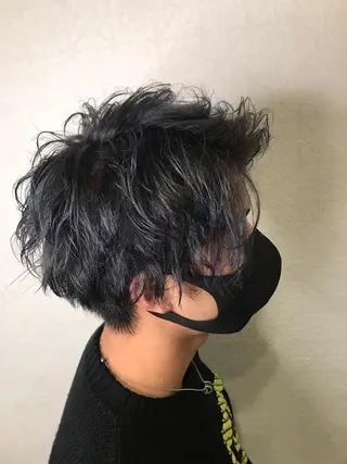 ショート パーマ 豊田 恭平のヘアスタイル