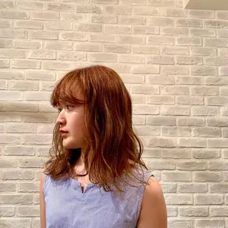 ミディアム カラー 若林 良のヘアスタイル