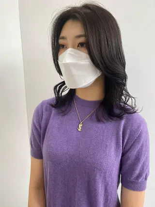 セミロング カラー ヒラノホナミ 🫧髪質改善🫧のヘアスタイル