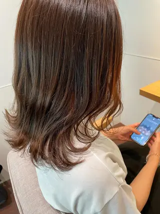 ミディアム カラー gotoday　shaire　saron所属・miu. ボブ/透け感カラーのヘアスタイル