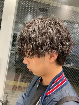 パーマ メンズ 無料ショートモデル 募集中❗️秋山ひらいのヘアスタイル