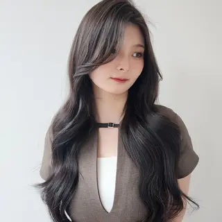 カラー Nanako。/韓国 ヘア/顔周りカットのヘアスタイル