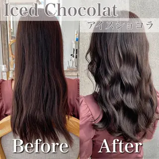 ロング カラー ブリーチなし✨艶髪 カラー𓃲YAGIのヘアスタイル