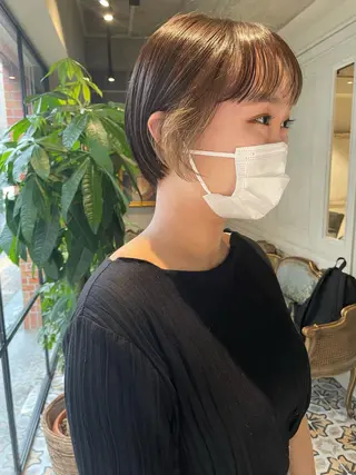ショート カラー ベージュ🤎透明感 カラー🤎anriのヘアスタイル