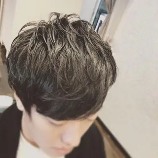 ショート パーマ メンズ 小國 綾かのヘアスタイル