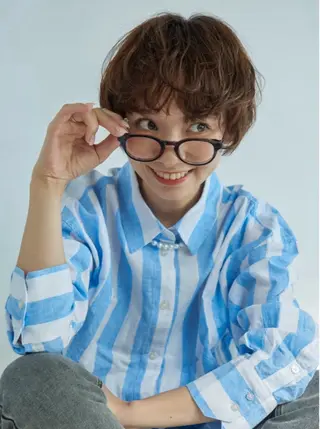 ショート 透明感カラー/恵比寿 /レイヤーカット大場のヘアスタイル