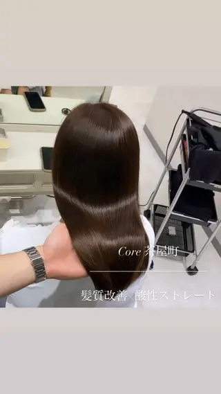 ロング 髪質改善×縮毛矯正 Core 片山健太のヘアスタイル