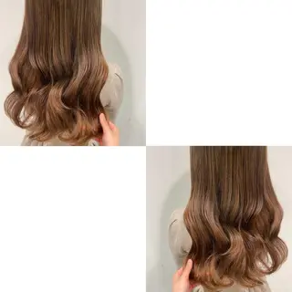 ロング カラー 青沼夏未/オリーブ/ 寒色カラーのヘアスタイル