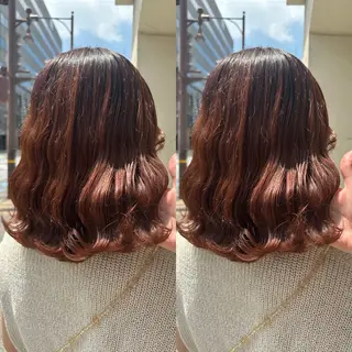 ミディアム 🍒しの🍒 透明感カラー/カットのヘアスタイル
