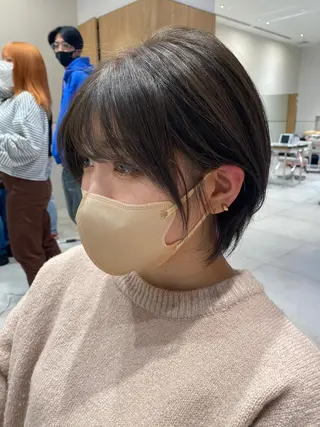 ショート カラー パーマ 小野寺瑞希 /最小顔カットのヘアスタイル