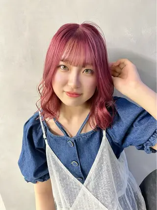 ミディアム カラー 似合わせ小顔ショート /akane🐰♥️のヘアスタイル