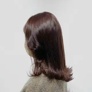 ミディアム カラー ヘアアレンジ キヨミ 韓国レイヤーカットのヘアスタイル