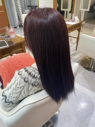 セミロング カラー 梛木 唯のヘアスタイル