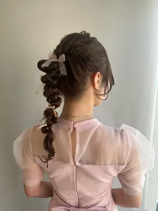 ロング カラー ヘアアレンジ hibiki/セット /透明感カラーのヘアスタイル