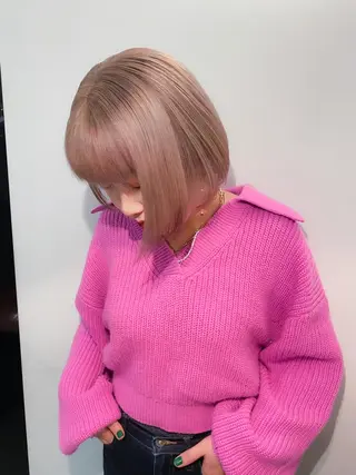 ショート カラー 板谷みさき /艶ボブ/藤沢美容室のヘアスタイル