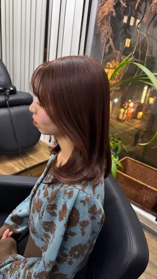 セミロング カラー 椎葉 祐也のヘアスタイル