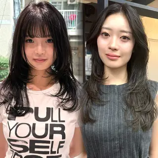 ロング カラー ハイトーン/レイヤー カット岩田健斗/新宿のヘアスタイル