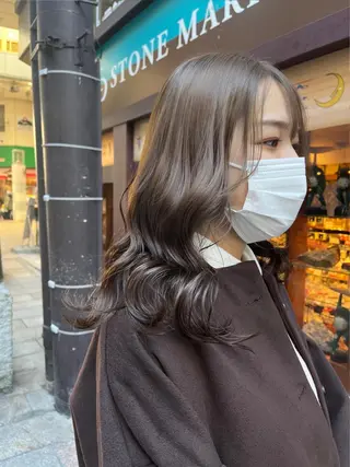 セミロング カラー ヘアアレンジ ブリーチなし/ レイヤー🌿runaのヘアスタイル