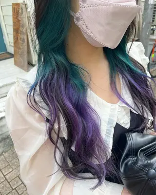 セミロング カラー 原宿サロン代表 デザインカラー伊藤卓のヘアスタイル