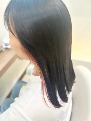 ミディアム カラー 艶質改善/縮毛矯正 ササキナツミのヘアスタイル