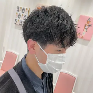 パーマ メンズ 似合わせカット/ ハイトーンchimiのヘアスタイル