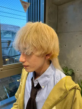 カラー ヘアアレンジ メンズ 傷ませないカラー・ ボブ・リクト💥のヘアスタイル