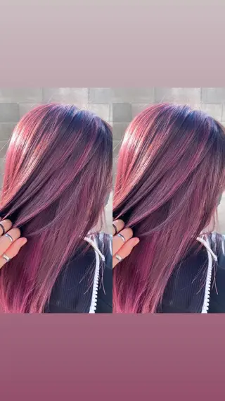 ロング カラー ヘアアレンジ 🌻Insta指名 NO.1🌻Shoのヘアスタイル