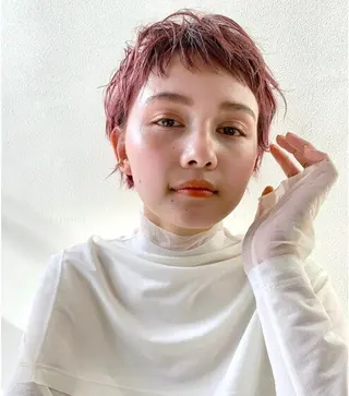 ショート カラー HAIR MAKE miel所属・🫧透明感カラー🫧 SHINSEIのヘアスタイル