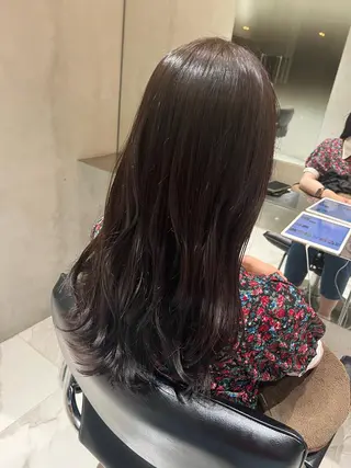 ロング カラー くすみカラー/メンズ /縮毛/川添桃花のヘアスタイル