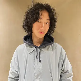 ミディアム パーマ メンズ 🌈圧倒的デザイン パーマ 関和希のヘアスタイル