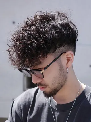 ショート パーマ メンズ 松井 生のヘアスタイル