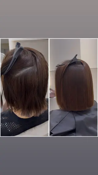 ショート ✨美髪矯正/レイヤー 髪質改善天王寺はやとのヘアスタイル