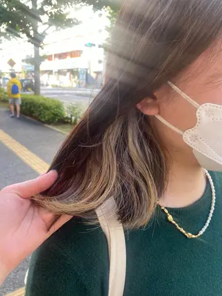 ミディアム カラー ✨垢抜け✨3Dカラー 山本美侑のヘアスタイル