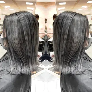 セミロング カラー 縮毛/レイヤー 韓国/橋口のヘアスタイル