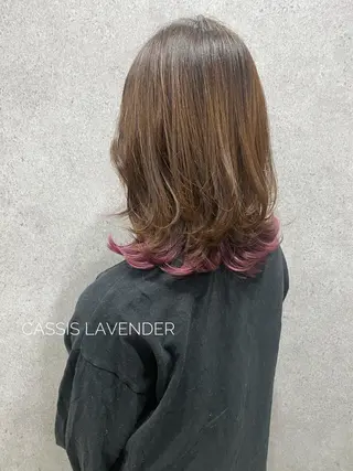 セミロング カラー clomus所属・YUKA艶髪 🌸寛ぎ部屋のヘアスタイル