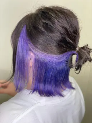 ミディアム カラー ヘアアレンジ 岡本 沙帆のヘアスタイル