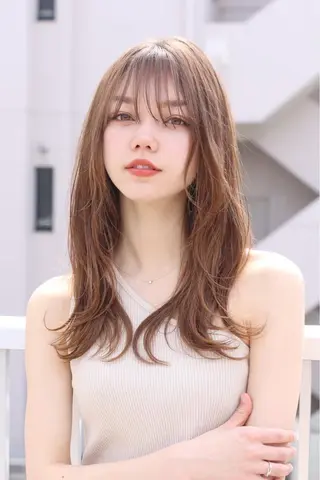 ロング カラー 新宿/韓国レイヤー 髪質改善カラー/角所のヘアスタイル