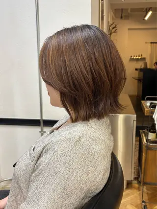 ミディアム ボブ/ショートカット キタハラユリナのヘアスタイル