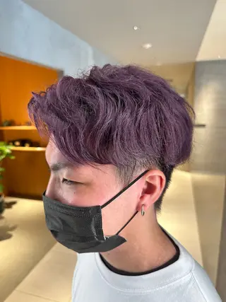 ショート カラー メンズ LICO HAIR＆RELAXATION 名駅店所属・メンズ特化美容師/ パーマ/波巻き/陸翔のヘアスタイル